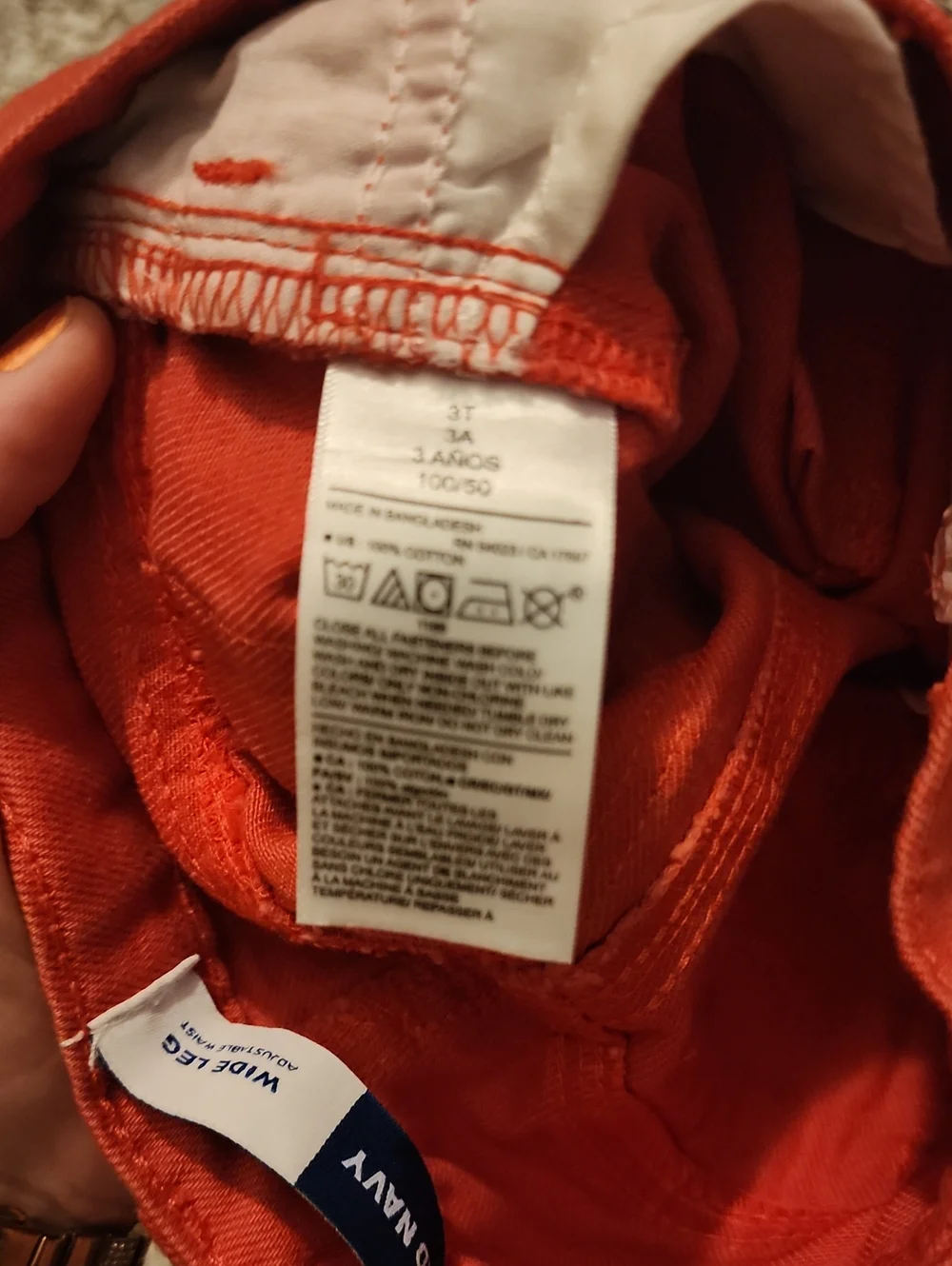 Old Navy Toddler Size 3T Red Denim Jeans, Pre-owned But EUC